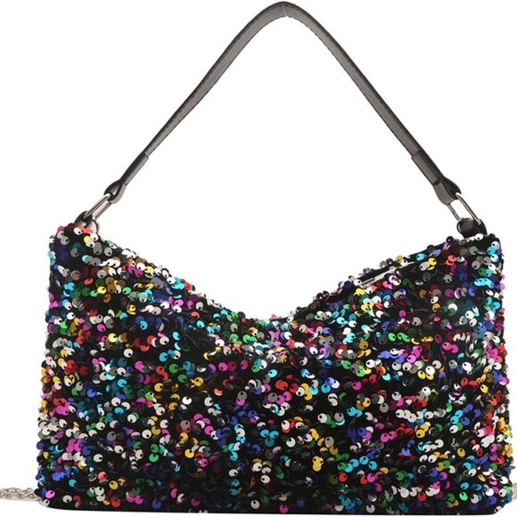 Women's Evening Handbag, Sequin Evening Crossbody Bag, Elegant Clutch Purses for - Picture 1 of 9